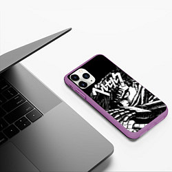 Чехол iPhone 11 Pro матовый ГАТС BERSERK БЕРСЕРК, цвет: 3D-фиолетовый — фото 2