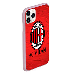 Чехол iPhone 11 Pro матовый Ac milan милан, цвет: 3D-розовый — фото 2