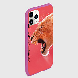 Чехол iPhone 11 Pro матовый Leopard sunrise, цвет: 3D-фиолетовый — фото 2