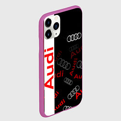 Чехол iPhone 11 Pro матовый Ауди audi sport, цвет: 3D-фиолетовый — фото 2