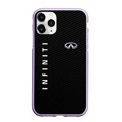 Чехол iPhone 11 Pro матовый Infinity карбон, цвет: 3D-светло-сиреневый