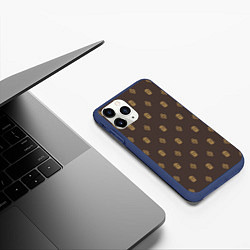 Чехол iPhone 11 Pro матовый Mono Monogramm Dope Camo Dope Street Market, цвет: 3D-тёмно-синий — фото 2