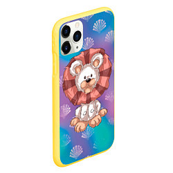 Чехол iPhone 11 Pro матовый Маленький львенок, цвет: 3D-желтый — фото 2