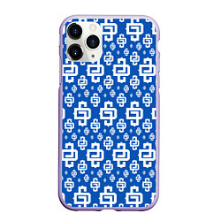 Чехол iPhone 11 Pro матовый Blue Pattern Dope Camo Dope Street Market, цвет: 3D-светло-сиреневый