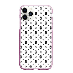 Чехол iPhone 11 Pro матовый Узор White Dope Ski Mask Camo Dope Street Market, цвет: 3D-розовый