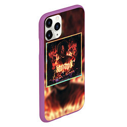 Чехол iPhone 11 Pro матовый Karmageddon Kizaru Альбом Кизару огонь, цвет: 3D-фиолетовый — фото 2