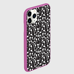 Чехол iPhone 11 Pro матовый Головастики, цвет: 3D-фиолетовый — фото 2