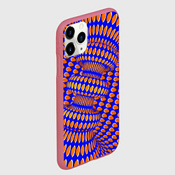 Чехол iPhone 11 Pro матовый Оптическая Иллюзия Движение Карусели, цвет: 3D-малиновый — фото 2