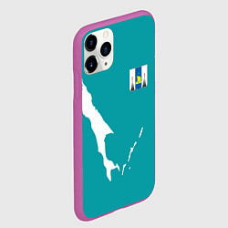 Чехол iPhone 11 Pro матовый Сахалин герб, цвет: 3D-фиолетовый — фото 2