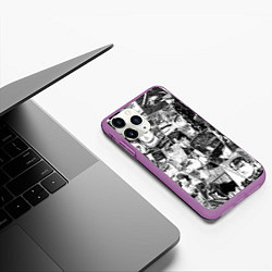 Чехол iPhone 11 Pro матовый Berserk pattern, цвет: 3D-фиолетовый — фото 2