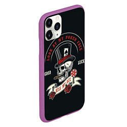 Чехол iPhone 11 Pro матовый KISS MY ASS CASINO, цвет: 3D-фиолетовый — фото 2
