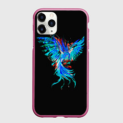 Чехол iPhone 11 Pro матовый Феникс Phoenix, цвет: 3D-малиновый