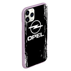 Чехол iPhone 11 Pro матовый Opel соты, цвет: 3D-сиреневый — фото 2