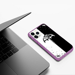 Чехол iPhone 11 Pro матовый BRING ME THE HORIZON черное былое, цвет: 3D-фиолетовый — фото 2