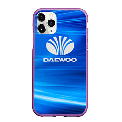 Чехол iPhone 11 Pro матовый DAEWOO ДЭУ abstraction, цвет: 3D-фиолетовый