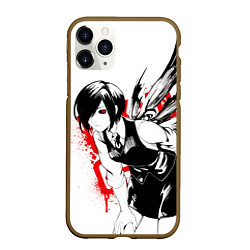 Чехол iPhone 11 Pro матовый ТОУКА TOKYO GHOUL, цвет: 3D-коричневый