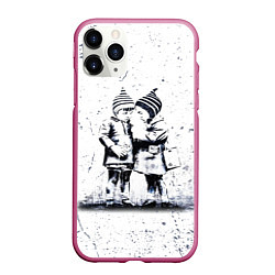 Чехол iPhone 11 Pro матовый BANKSY БЭНКСИ дети