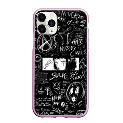 Чехол iPhone 11 Pro матовый Аниме Анархия eyes love, цвет: 3D-розовый