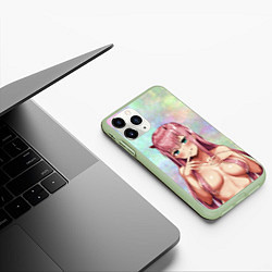 Чехол iPhone 11 Pro матовый Darling In The FranXX Dreamy 002, цвет: 3D-салатовый — фото 2