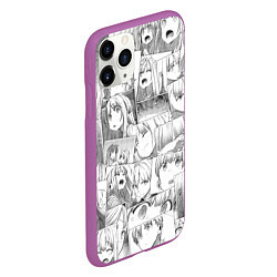 Чехол iPhone 11 Pro матовый Волчица и пряности pattern, цвет: 3D-фиолетовый — фото 2