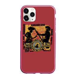 Чехол iPhone 11 Pro матовый Punk Rock Панки Живы, цвет: 3D-малиновый