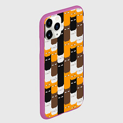 Чехол iPhone 11 Pro матовый Недовольные Коты, цвет: 3D-фиолетовый — фото 2