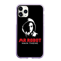 Чехол iPhone 11 Pro матовый MR ROBOT Хакер, цвет: 3D-светло-сиреневый