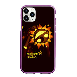 Чехол iPhone 11 Pro матовый Five Nights at Freddys Security Breach - Воспитате, цвет: 3D-фиолетовый