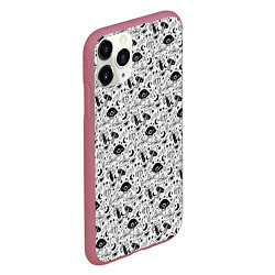 Чехол iPhone 11 Pro матовый ГРИБЫ, цвет: 3D-малиновый — фото 2