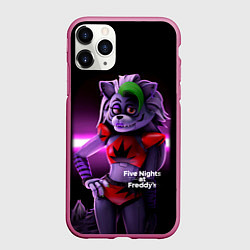 Чехол iPhone 11 Pro матовый Five Nights at Freddys: Security Breach Волчица Ро, цвет: 3D-малиновый