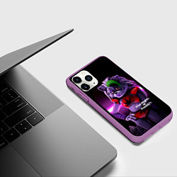 Чехол iPhone 11 Pro матовый Five Nights at Freddys: Security Breach Волчица Ро, цвет: 3D-фиолетовый — фото 2