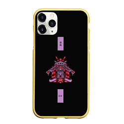 Чехол iPhone 11 Pro матовый Тотем Демона Они, цвет: 3D-желтый