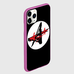 Чехол iPhone 11 Pro матовый Алиса - русский рок, цвет: 3D-фиолетовый — фото 2