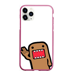 Чехол iPhone 11 Pro матовый Domo-Kun, цвет: 3D-малиновый