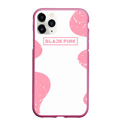 Чехол iPhone 11 Pro матовый Black pink, цвет: 3D-малиновый