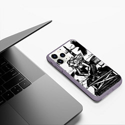 Чехол iPhone 11 Pro матовый Raven 2, цвет: 3D-серый — фото 2