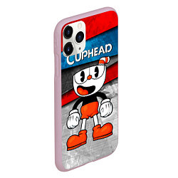 Чехол iPhone 11 Pro матовый Cuphead Красная чашечка, цвет: 3D-розовый — фото 2
