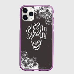 Чехол iPhone 11 Pro матовый Bones, цвет: 3D-фиолетовый