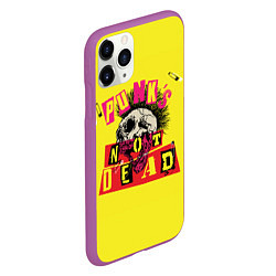 Чехол iPhone 11 Pro матовый Punks Not Dead - Панки Хой!, цвет: 3D-фиолетовый — фото 2