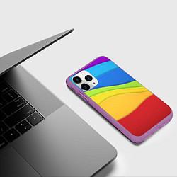 Чехол iPhone 11 Pro матовый Fashion pattern 2022 Wave, цвет: 3D-фиолетовый — фото 2