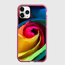 Чехол iPhone 11 Pro матовый Роза fashion 2022, цвет: 3D-малиновый