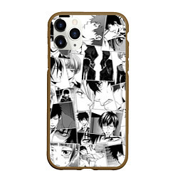 Чехол iPhone 11 Pro матовый Psycho Pass pattern, цвет: 3D-коричневый