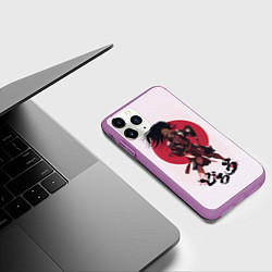 Чехол iPhone 11 Pro матовый Окровавленный Хяккимару, цвет: 3D-фиолетовый — фото 2