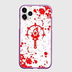 Чехол iPhone 11 Pro матовый Darkest Dungeon брызги, цвет: 3D-фиолетовый