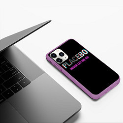 Чехол iPhone 11 Pro матовый Placebo Never Let Me Go, цвет: 3D-фиолетовый — фото 2