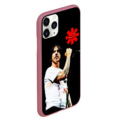 Чехол iPhone 11 Pro матовый Red Hot Chili Peppers RHCP, цвет: 3D-малиновый — фото 2