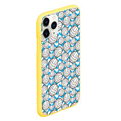 Чехол iPhone 11 Pro матовый Мячи Волейбольные, цвет: 3D-желтый — фото 2