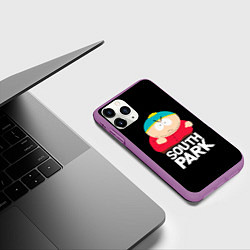 Чехол iPhone 11 Pro матовый Южный парк - Эрик, цвет: 3D-фиолетовый — фото 2