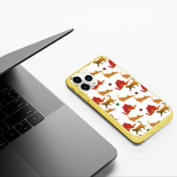Чехол iPhone 11 Pro матовый Cats cats cats, цвет: 3D-желтый — фото 2