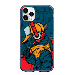 Чехол iPhone 11 Pro матовый Пацанчик-хулиганчик, цвет: 3D-серый